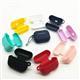 Силиконовый чехол Air Pods 4 Silicone case, с карабином, пудра