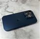 Задняя крышка Iphone 15 Pro Max матовая с логотипом, полная защита камеры, темно-синяя