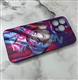 Силиконовый чехол Iphone 14 (6.1) NEWZONE волнистый с металлическими кнопкими, яркий принт, Harley Quinn