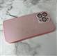 Задняя крышка Iphone 14 Pro (6.1) силиконовый борт, полная защита камеры, с Magsafe и лого, розовая