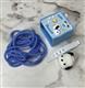 Силиконовый чехол фигурный на зарядное устройсво (и на кабель) Smile собачка, голубая