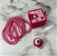 Силиконовый чехол фигурный на зарядное устройсво (и на кабель) LOTSO мишка, розовый