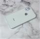 Задняя крышка Iphone 13 (6.1) стеклянная, силиконовый борт, окантовка камеры и защитой, с лого, белая