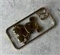 Силиконовый чехол Iphone 14 (6.1) SEENG&WATCHING мишка, золотой