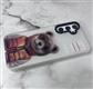 Задняя крышка Xiaomi Redmi 12с матовая с глянцевым рисунком, цветные кнопки NIMMY FRIENDS, мишка коричневый