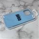 Задняя крышка Iphone 15 CASE Phone Case матовая с бархатом внутри, в блистере, голубая