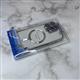 Силиконовый чехол Iphone 14 Pro Max (6.7) PINYU прозрачный в сеточку, полная защита камеры с MagSafe, серебристый