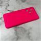 Силиконовый чехол Realme C55 матовый, с защитой камеры, с бархатом внутри, ярко-розовый