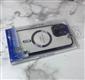 Силиконовый чехол Iphone 15 Pro Max PINYU прозрачный в сеточку, полная защита камеры с MagSafe, фиолетовый
