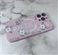 Задняя крышка Iphone 14 Pro Max (6.7) SECRET GARDEN с MagSafe, матовая с цветами, розовая