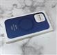 Задняя крышка Iphone 14 Pro (6.1) Leather case Wireless charging magnetic sheet под кожу без логотипа, сиреневая