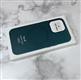Задняя крышка Iphone 14 Pro Max (6.7) Leather case Wireless charging magnetic sheet под кожу без логотипа, зеленая
