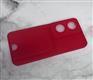 Силиконовый чехол Xiaomi Redmi Note 13 PRO PLUS матовый soft-touch, цветные кнопки, с визитницей, красный