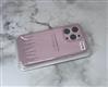 Силиконовый чехол Iphone 14 Pro (6.1) Ultra-thin Matte case, защита камеры, прозрачно-розовый