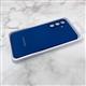 Силиконовый чехол Samsung Galaxy A50 Silicone Cover Silky and Soft-touch finish, темно-синий