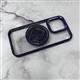 Задняя крышка Iphone 14 Pro Max (6.7) CASE.PRO прозрачная с кольцом-MagSafe Magnetic, фиолетовая