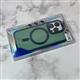 Задняя крышка Iphone 15 Pro PINYU матово-прозрачная с MagSafe, металлические кнопки, зеленая