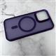 Задняя крышка Iphone 13/14 матово-прозрачная с Magsafe, силиконовый борт, в тех.паке, фиолетовая