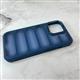 Задняя крышка Iphone 12/12 Pro (6.1) перфорированная с металлическими кнопками, синяя