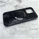 Задняя крышка Iphone 14 Pro (6.1) из страз, MagSafe-хамелеон, черная