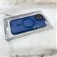 Задняя крышка Iphone 15 Pro Max FC HQC прозрачно-матовая с защитой камеры и MagSafe, синяя