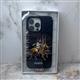 Задняя крышка Iphone 16 Pro Max RMO SB под кожу с тканевым рисунком, человек на лошади, на черном