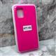 Силиконовый чехол Xiaomi Redmi 15C silicone case T бархат внутри, без логотипа, ярко-розовый