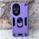 Задняя крышка Huawei Honor X7D матовая, противоударная с кольцом, сиреневая
