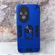 Задняя крышка POVA 7 NEO матовая, противоударная с кольцом, синяя