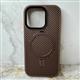 Задняя крышка Iphone 17 Pro Max ROOT GO CASE, под карбон, MagSafe-подставка, коричневая