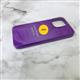 Силиконовый чехол Iphone 17 Silicone Case без защиты камеры, с логотипом, в блистере, фиолетовый
