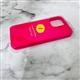 Силиконовый чехол Iphone 17 Silicone Case без защиты камеры, с логотипом, в блистере, ярко-розовый