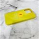 Силиконовый чехол Iphone 17 Silicone Case без защиты камеры, с логотипом, в блистере, желтый