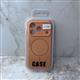 Силиконовый чехол CASE Iphone 17 Pro Max с MagSafe, защита камеры, бархат внутри, оранжевый