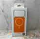 Задняя крышка Iphone 14 прозрачная с MagSafe, в коробке, оранжевая