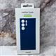 Задняя крышка Samsung Galaxy S23 Ultra Leather Cover под кожу с логотипом, в коробке, синяя