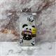 Силиконовый чехол HELLO Iphone 13/14 прозрачный, ребристый борт, Cute Panda
