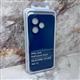 Силиконовый чехол Samsung Galaxy S25 EGDE Silicon cover stilky and soft-touch, без логотипа, темно-синий