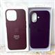 Задняя крышка Iphone 16 Pro Max Leather Case с логотипом, анимацией и сенсорной клавишей, фиолетовая