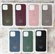 Задняя крышка Iphone 16 Plus Leather Case под кожу, с анимацией, с логотипом, в упаковке, зеленая