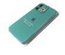 Силиконовый чехол Iphone 12 Pro Max (6.7) Silicon Case с логотипом, закрытый низ, в блистере, голубой