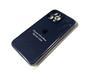 Силиконовый чехол Iphone 12 Pro Max (6.7) Silicon Case с логотипом, закрытый низ, в блистере, черный