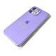 Силиконовый чехол Iphone 12 Pro Max (6.7) Silicon Case с логотипом, закрытый низ, в блистере, сиреневый