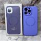 Силиконовый чехол Iphone 11 Silicone case без логотипа, защита камеры, с поддержкой Magsafe, закрытый низ, в упаковке, сиреневый