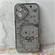 Силиконовый чехол Iphone 16 Pro Max Hello Kitty прозрачный с блестящей подложкой, стразы у камеры, серебро