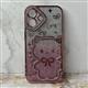 Силиконовый чехол Iphone 16 Pro Max Hello Kitty прозрачный с блестящей подложкой, стразы у камеры, розовый