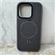 Задняя крышка Iphone 15 Pro Max ROOT GO CASE, под карбон, MagSafe-подставка, серая
