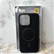 Задняя крышка Iphone 16 Pro NEW CASE под кожу с принтом молнии, MagSafe, черная
