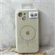 Силиконовый чехол Iphone 11 Silicone Case с MagSafe, защита камеры, в блистере, молочный