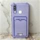 Силиконовый чехол Vivo Y20 прозрачный с визитницей (CARD CRYSTAL), сиреневый